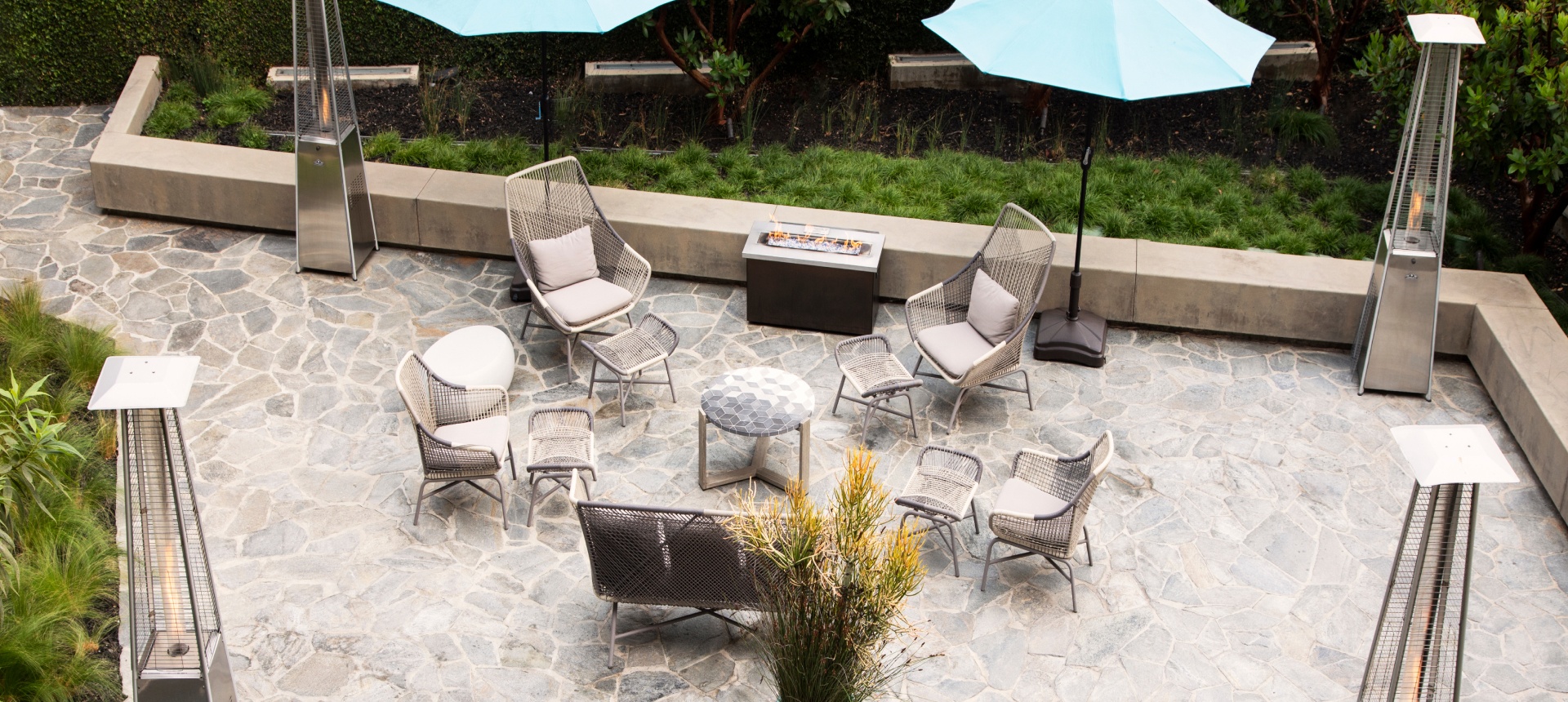Outdoor Garden of Shore Hotel - Santa Monica California