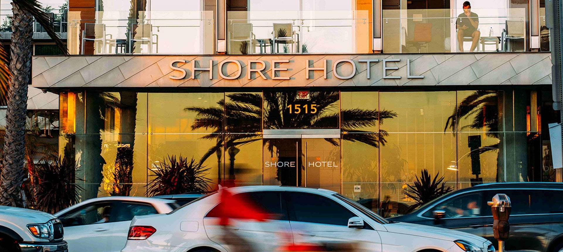 Pool view of Shore Hotel - Santa Monica California